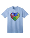 Autism Awareness Adult T-Shirt: Big Puzzle Heart Design by TooLoud-Mens T-shirts-TooLoud-Light-Blue-Small-Davson Sales