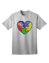 Autism Awareness Adult T-Shirt: Big Puzzle Heart Design by TooLoud-Mens T-shirts-TooLoud-AshGray-Small-Davson Sales