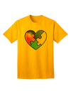 Autism Awareness Adult T-Shirt: Big Puzzle Heart Design by TooLoud-Mens T-shirts-TooLoud-Gold-Small-Davson Sales