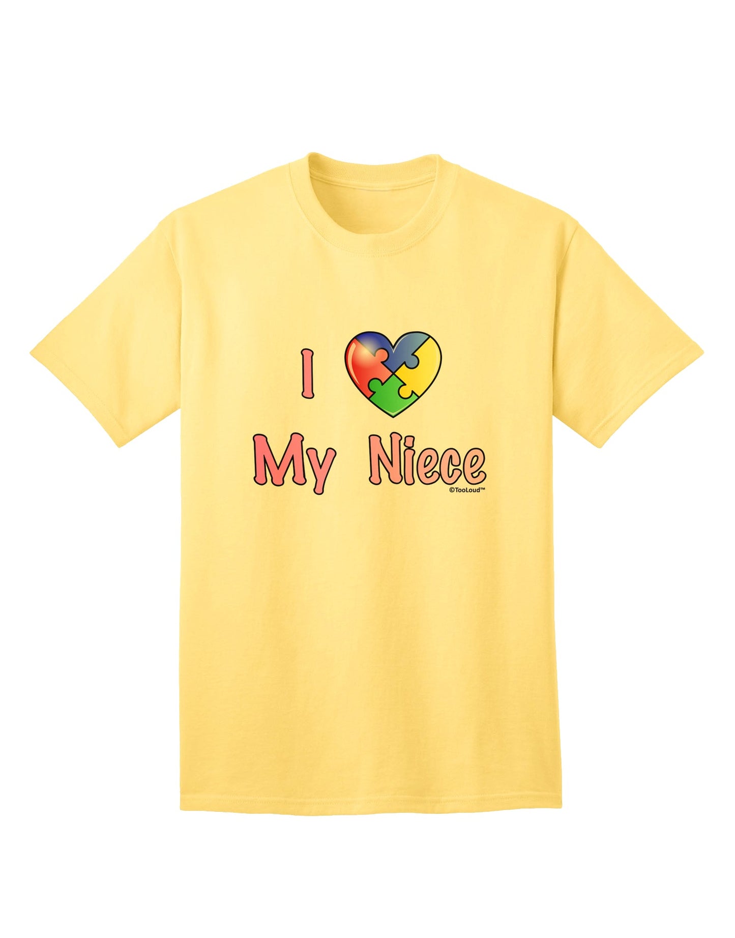 Autism Awareness Adult T-Shirt: Show Your Love for Your Niece with TooLoud-Mens T-shirts-TooLoud-Yellow-Small-Davson Sales