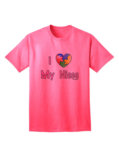 Autism Awareness Adult T-Shirt: Show Your Love for Your Niece with TooLoud-Mens T-shirts-TooLoud-Neon-Pink-Small-Davson Sales