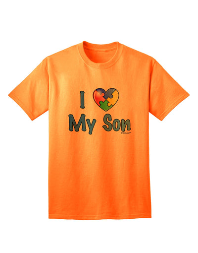 Autism Awareness Adult T-Shirt: Show Your Love for Your Son with TooLoud-Mens T-shirts-TooLoud-Neon-Orange-Small-Davson Sales