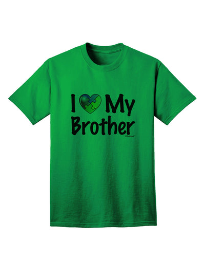 Autism Awareness Adult T-Shirt: Show Your Support with the I Heart My Brother Collection by TooLoud-Mens T-shirts-TooLoud-Kelly-Green-Small-Davson Sales