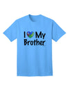 Autism Awareness Adult T-Shirt: Show Your Support with the I Heart My Brother Collection by TooLoud-Mens T-shirts-TooLoud-Aquatic-Blue-Small-Davson Sales