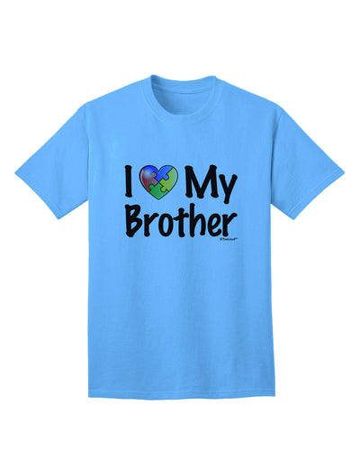 Autism Awareness Adult T-Shirt: Show Your Support with the I Heart My Brother Collection by TooLoud-Mens T-shirts-TooLoud-Aquatic-Blue-Small-Davson Sales