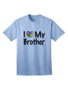 Autism Awareness Adult T-Shirt: Show Your Support with the I Heart My Brother Collection by TooLoud-Mens T-shirts-TooLoud-Light-Blue-Small-Davson Sales