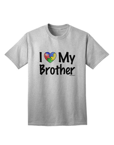 Autism Awareness Adult T-Shirt: Show Your Support with the I Heart My Brother Collection by TooLoud-Mens T-shirts-TooLoud-AshGray-Small-Davson Sales