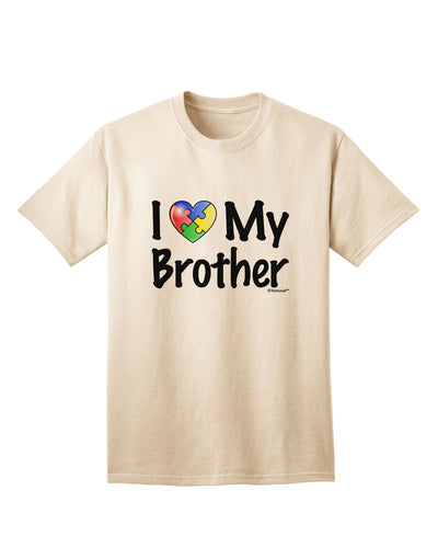 Autism Awareness Adult T-Shirt: Show Your Support with the I Heart My Brother Collection by TooLoud-Mens T-shirts-TooLoud-Natural-Small-Davson Sales