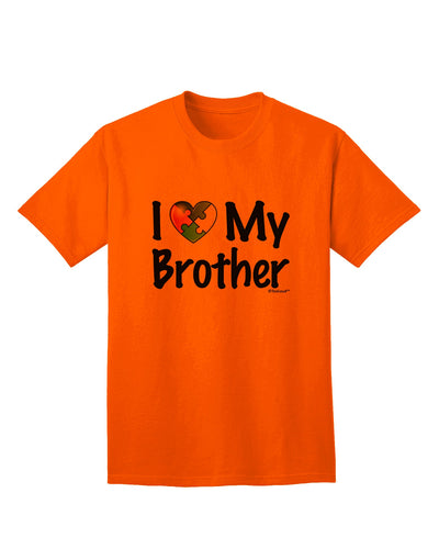 Autism Awareness Adult T-Shirt: Show Your Support with the I Heart My Brother Collection by TooLoud-Mens T-shirts-TooLoud-Orange-Small-Davson Sales