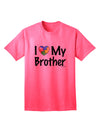 Autism Awareness Adult T-Shirt: Show Your Support with the I Heart My Brother Collection by TooLoud-Mens T-shirts-TooLoud-Neon-Pink-Small-Davson Sales