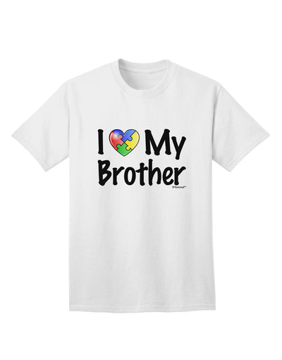 Autism Awareness Adult T-Shirt: Show Your Support with the I Heart My Brother Collection by TooLoud-Mens T-shirts-TooLoud-White-Small-Davson Sales