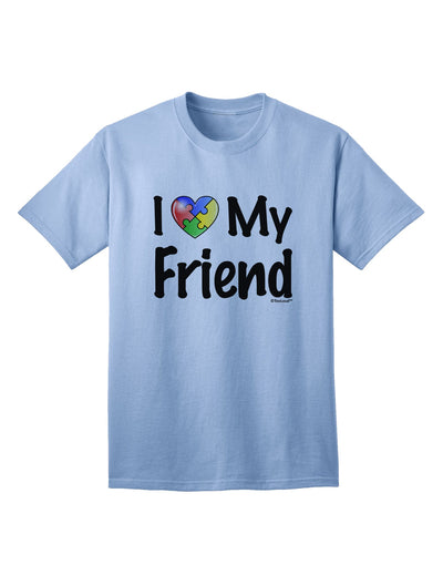 Autism Awareness Adult T-Shirt - Show Your Support with the I Heart My Friend Collection by TooLoud-Mens T-shirts-TooLoud-Light-Blue-Small-Davson Sales