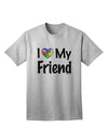 Autism Awareness Adult T-Shirt - Show Your Support with the I Heart My Friend Collection by TooLoud-Mens T-shirts-TooLoud-AshGray-Small-Davson Sales