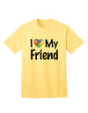 Autism Awareness Adult T-Shirt - Show Your Support with the I Heart My Friend Collection by TooLoud-Mens T-shirts-TooLoud-Yellow-Small-Davson Sales