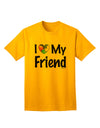 Autism Awareness Adult T-Shirt - Show Your Support with the I Heart My Friend Collection by TooLoud-Mens T-shirts-TooLoud-Gold-Small-Davson Sales