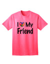 Autism Awareness Adult T-Shirt - Show Your Support with the I Heart My Friend Collection by TooLoud-Mens T-shirts-TooLoud-Neon-Pink-Small-Davson Sales