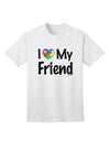 Autism Awareness Adult T-Shirt - Show Your Support with the I Heart My Friend Collection by TooLoud-Mens T-shirts-TooLoud-White-Small-Davson Sales