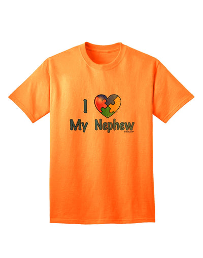 Autism Awareness Adult T-Shirt by TooLoud - A Heartfelt Tribute to Nephews-Mens T-shirts-TooLoud-Neon-Orange-Small-Davson Sales