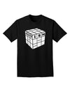 Autism Awareness - Cube B & W Adult Dark T-Shirt-Mens T-Shirt-TooLoud-Black-Small-Davson Sales