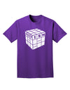 Autism Awareness - Cube B & W Adult Dark T-Shirt-Mens T-Shirt-TooLoud-Purple-Small-Davson Sales