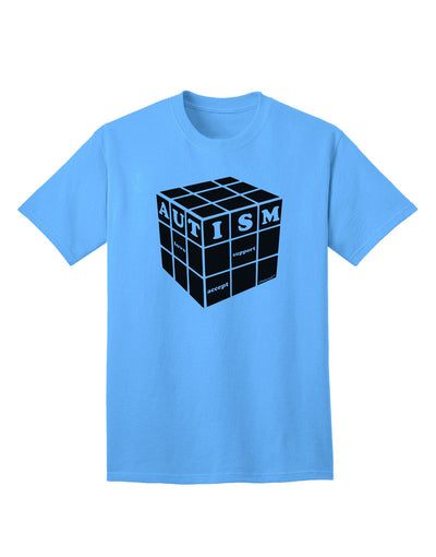 Autism Awareness - Cube B & W Adult T-Shirt-unisex t-shirt-TooLoud-Aquatic-Blue-Small-Davson Sales