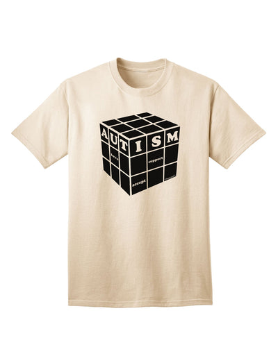 Autism Awareness - Cube B & W Adult T-Shirt-unisex t-shirt-TooLoud-Natural-Small-Davson Sales