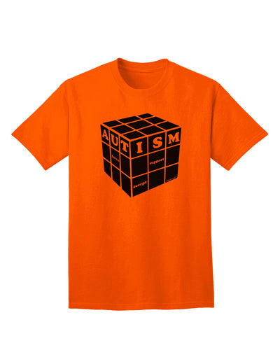 Autism Awareness - Cube B & W Adult T-Shirt-unisex t-shirt-TooLoud-Orange-Small-Davson Sales