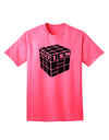 Autism Awareness - Cube B & W Adult T-Shirt-unisex t-shirt-TooLoud-Neon-Pink-Small-Davson Sales