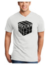 Autism Awareness - Cube B & W Adult V-Neck T-shirt-Mens V-Neck T-Shirt-TooLoud-White-Small-Davson Sales