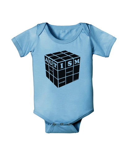 Autism Awareness - Cube B & W Baby Romper Bodysuit-Baby Romper-TooLoud-Light-Blue-06-Months-Davson Sales