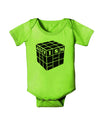 Autism Awareness - Cube B & W Baby Romper Bodysuit-Baby Romper-TooLoud-Lime-Green-06-Months-Davson Sales