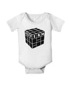 Autism Awareness - Cube B & W Baby Romper Bodysuit-Baby Romper-TooLoud-White-06-Months-Davson Sales