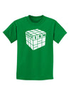 Autism Awareness - Cube B & W Childrens Dark T-Shirt-Childrens T-Shirt-TooLoud-Kelly-Green-X-Small-Davson Sales