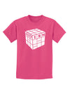 Autism Awareness - Cube B & W Childrens Dark T-Shirt-Childrens T-Shirt-TooLoud-Sangria-X-Small-Davson Sales