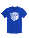 Autism Awareness - Cube B & W Childrens Dark T-Shirt-Childrens T-Shirt-TooLoud-Royal-Blue-X-Small-Davson Sales