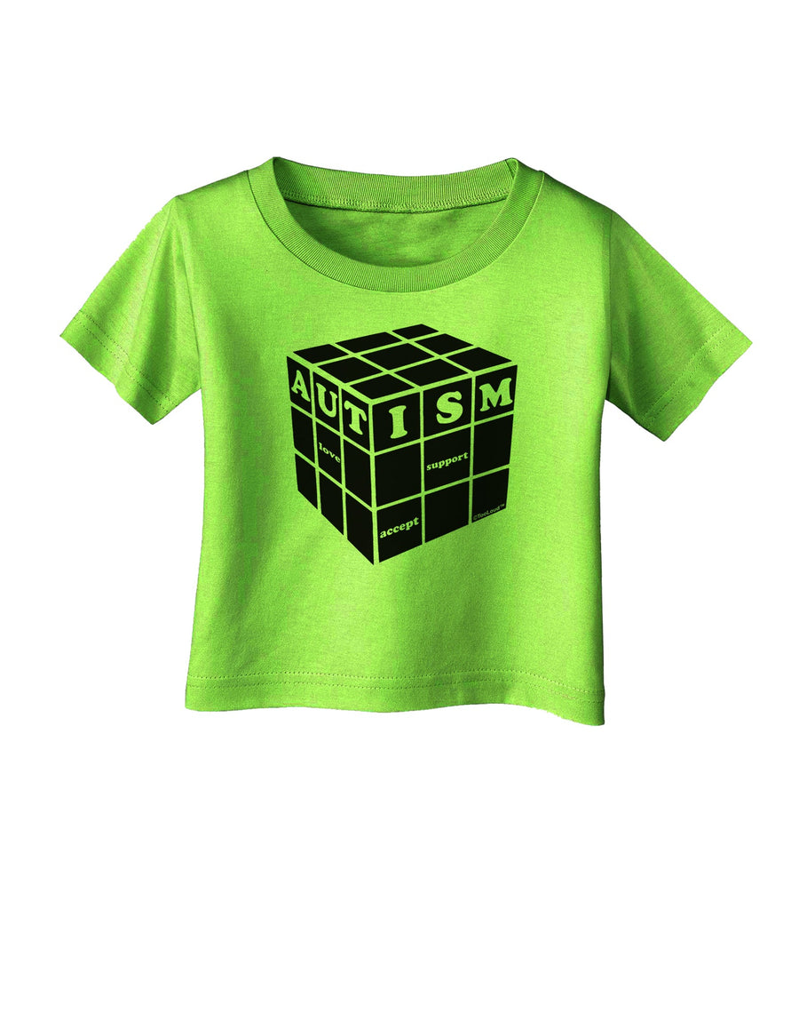 Autism Awareness - Cube B & W Infant T-Shirt-Infant T-Shirt-TooLoud-White-06-Months-Davson Sales