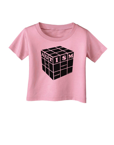 Autism Awareness - Cube B & W Infant T-Shirt-Infant T-Shirt-TooLoud-Candy-Pink-06-Months-Davson Sales