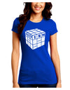 Autism Awareness - Cube B & W Juniors Crew Dark T-Shirt-T-Shirts Juniors Tops-TooLoud-Royal-Blue-Juniors Fitted Small-Davson Sales