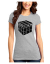 Autism Awareness - Cube B & W Juniors T-Shirt-Womens Juniors T-Shirt-TooLoud-Ash-Gray-Juniors Fitted X-Small-Davson Sales