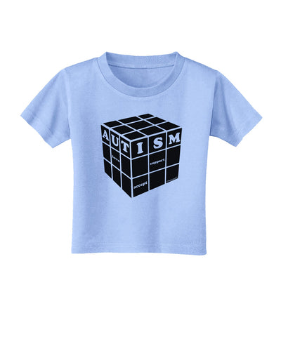 Autism Awareness - Cube B & W Toddler T-Shirt-Toddler T-Shirt-TooLoud-Aquatic-Blue-2T-Davson Sales