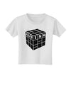 Autism Awareness - Cube B & W Toddler T-Shirt-Toddler T-Shirt-TooLoud-White-2T-Davson Sales