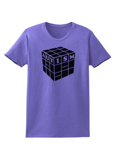 Autism Awareness - Cube B & W Womens T-Shirt-Womens T-Shirt-TooLoud-Violet-X-Small-Davson Sales