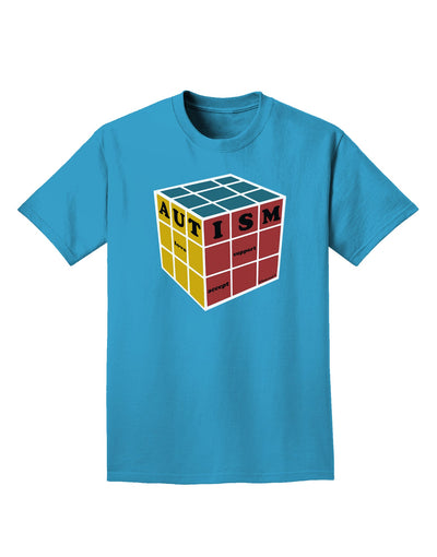 Autism Awareness - Cube Color Adult Dark T-Shirt-Mens T-Shirt-TooLoud-Turquoise-Small-Davson Sales