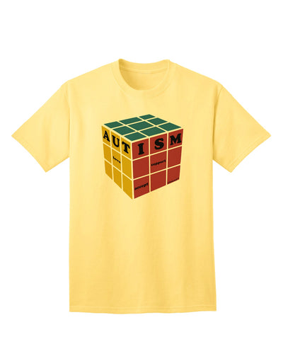 Autism Awareness - Cube Color Adult T-Shirt-unisex t-shirt-TooLoud-Yellow-Small-Davson Sales