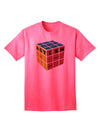 Autism Awareness - Cube Color Adult T-Shirt-unisex t-shirt-TooLoud-Neon-Pink-Small-Davson Sales