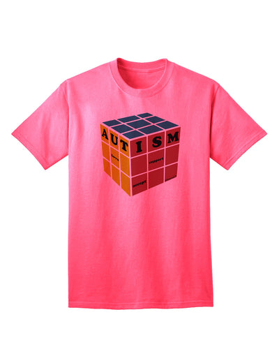 Autism Awareness - Cube Color Adult T-Shirt-unisex t-shirt-TooLoud-Neon-Pink-Small-Davson Sales
