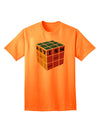 Autism Awareness - Cube Color Adult T-Shirt-unisex t-shirt-TooLoud-Neon-Orange-Small-Davson Sales