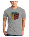 Autism Awareness - Cube Color Adult V-Neck T-shirt-Mens V-Neck T-Shirt-TooLoud-HeatherGray-Small-Davson Sales