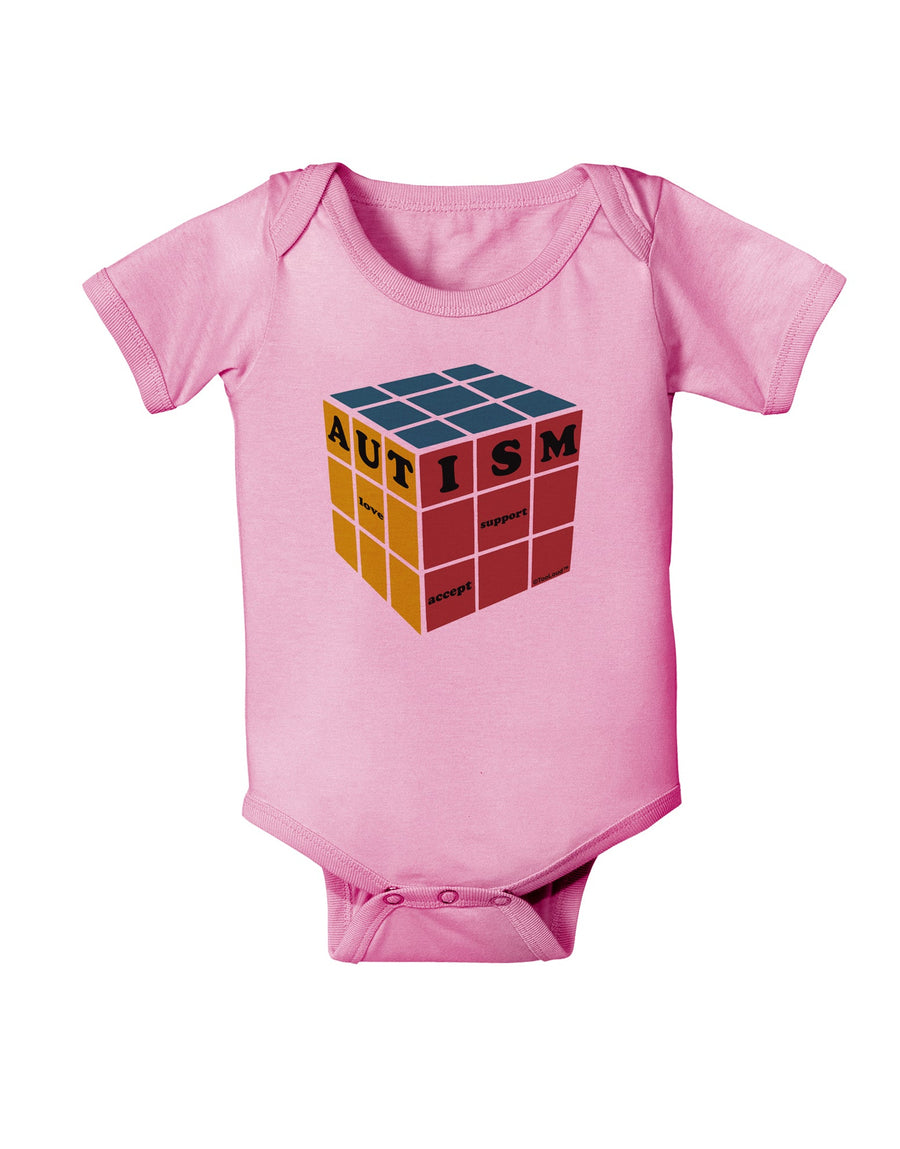Autism Awareness - Cube Color Baby Romper Bodysuit-Baby Romper-TooLoud-White-06-Months-Davson Sales
