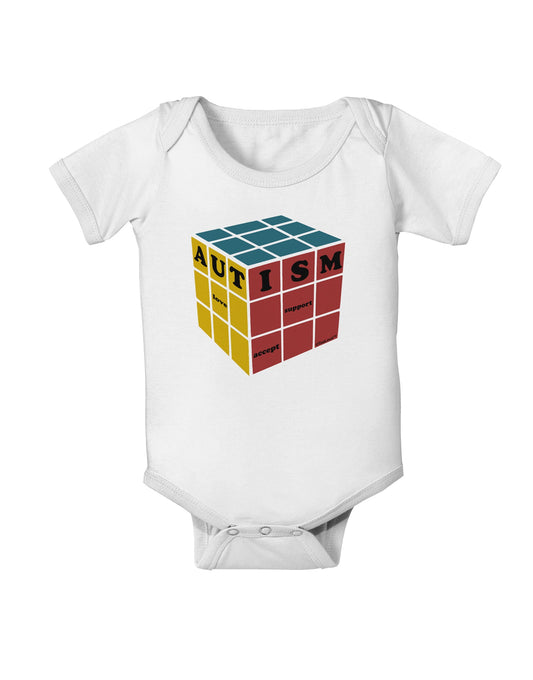 Autism Awareness - Cube Color Baby Romper Bodysuit-Baby Romper-TooLoud-White-06-Months-Davson Sales